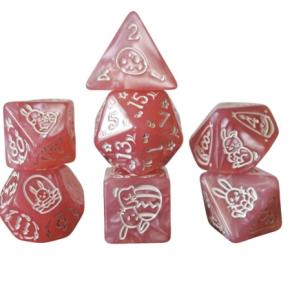 Easter pattern arcylic diceset