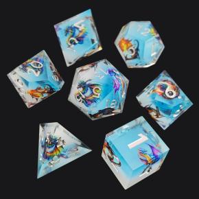 Sticker dragon resin diceset