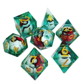 New desgin of pokeball inside resin dice