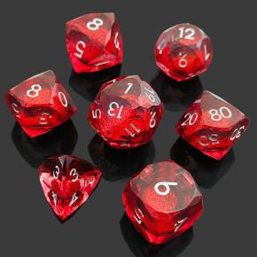 Multi-faceted resin liquid core diceset