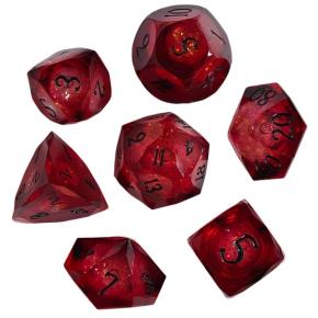 Multi-facted liquid core resin dice