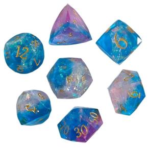 Multi-facted double color resin diceset