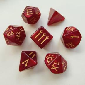 Roman font arcylic diceset