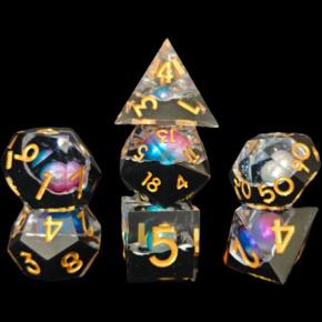Galaxy inside resin diceset