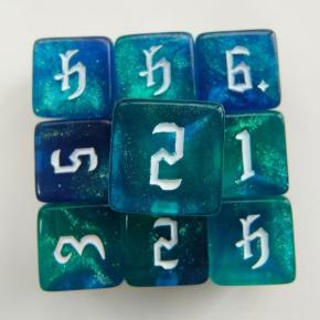 Two colors chameleon loosen arcylic d6 dice