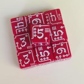 Mechanical style arcylic d6 dice