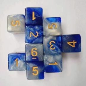 Arabic number starry sky d6 dice